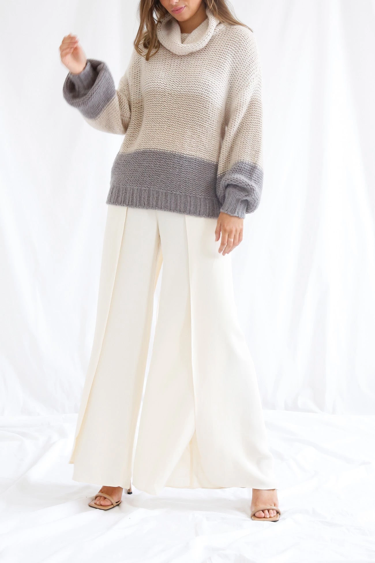 San Sloane Georgia Knit Cream-Oatmeal-Grey 9 San Sloane Georgia Knit Cream-Oatmeal-Grey