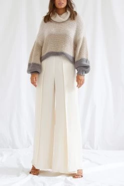 San Sloane Georgia Knit Cream-Oatmeal-Grey 13 San Sloane Georgia Knit Cream-Oatmeal-Grey