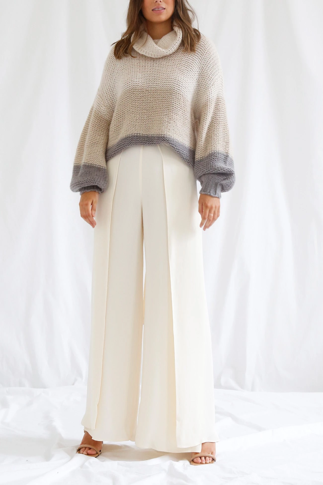 San Sloane Georgia Knit Cream-Oatmeal-Grey 5 San Sloane Georgia Knit Cream-Oatmeal-Grey