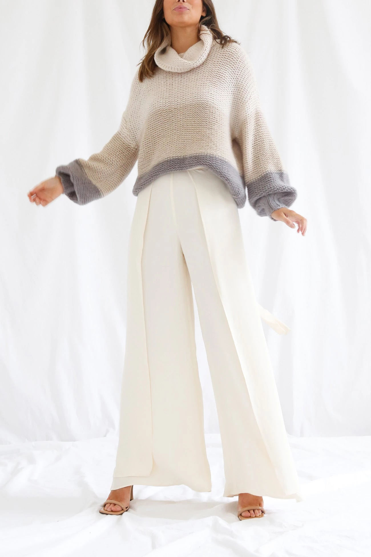 San Sloane Georgia Knit Cream-Oatmeal-Grey 10 San Sloane Georgia Knit Cream-Oatmeal-Grey