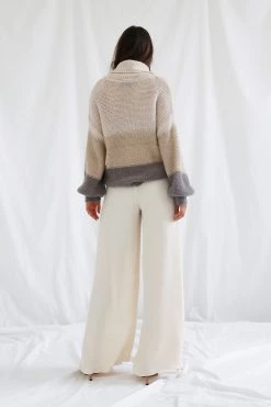 San Sloane Georgia Knit Cream-Oatmeal-Grey 14 San Sloane Georgia Knit Cream-Oatmeal-Grey