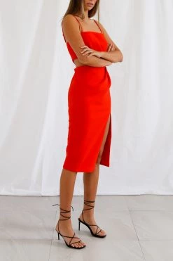 San Sloane Perrey Midi Dress