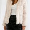 San Sloane Claudia Faux Fur Jacket Cream 1 San Sloane Claudia Faux Fur Jacket Cream