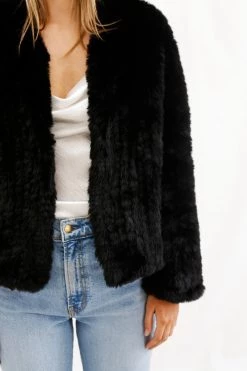 San Sloane Claudia Faux Fur Jacket Black 13 San Sloane Claudia Faux Fur Jacket Black