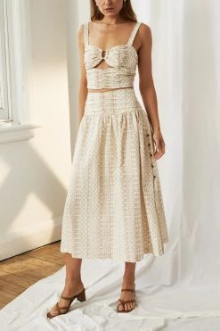 Mon Renn Basket Midi Skirt