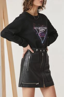 Ena Pelly New Yorker Leather Mini Skirt