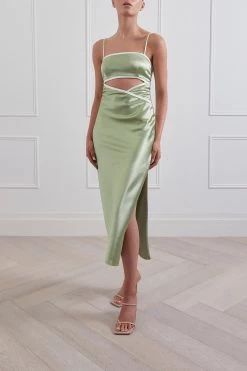 San Sloane Aliya Cut Out Midi Dress