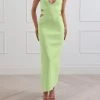 San Sloane Spencer Midi Dress Avocado