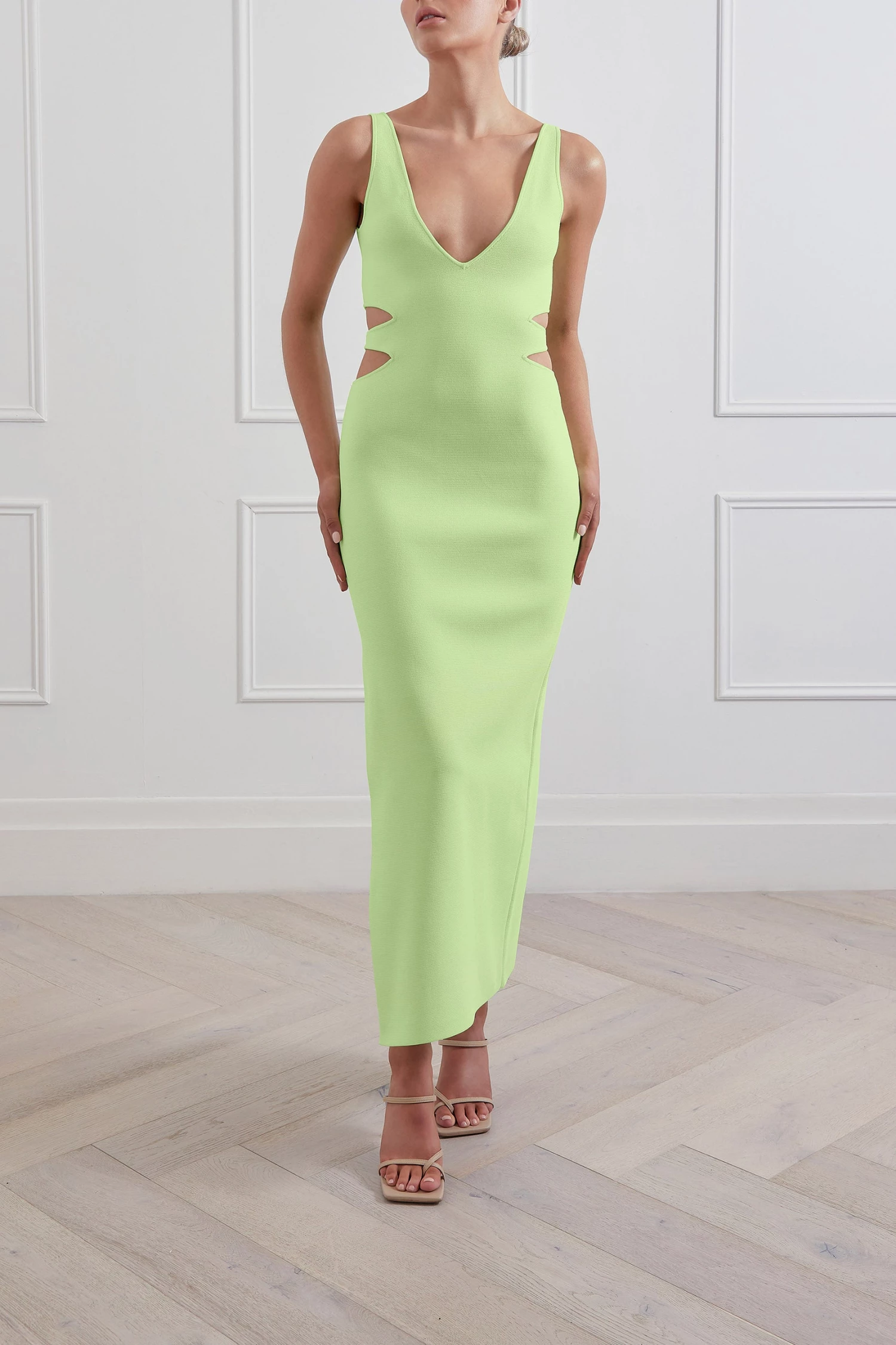 San Sloane Spencer Midi Dress Avocado 3 San Sloane Spencer Midi Dress Avocado