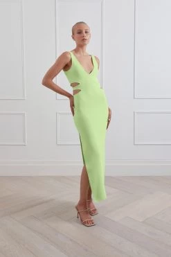 San Sloane Spencer Midi Dress Avocado