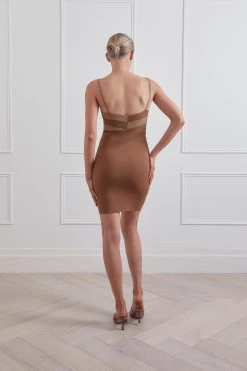 San Sloane Ezra Mini Dress Chocolate 8 San Sloane Ezra Mini Dress Chocolate