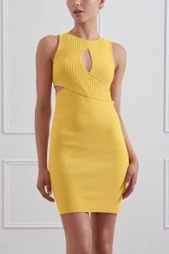 San Sloane Demi Rib Contrast Mini Dress Mango New Arrivals