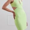 San Sloane Demi Rib Contrast Mini Dress Avocado