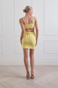 San Sloane Nora Twist Tie Boucle Bralette Yellow 12 San Sloane Nora Twist Tie Boucle Bralette Yellow