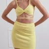 San Sloane Nora Boucle Skirt Yellow 1 San Sloane Nora Boucle Skirt Yellow