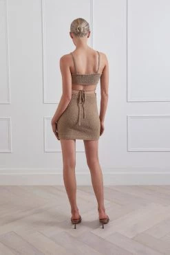 New Arrivals San Sloane Nora Boucle Skirt Earth