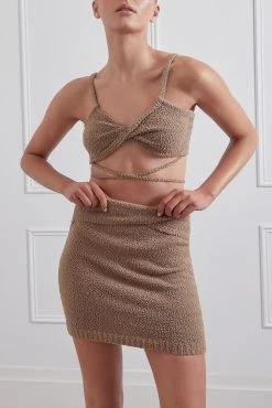 New Arrivals San Sloane Nora Twist Tie Boucle Bralette