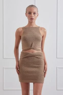 New Arrivals San Sloane Nora Boucle Skirt Earth