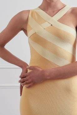 San Sloane Pinnacle Midi Dress Melon