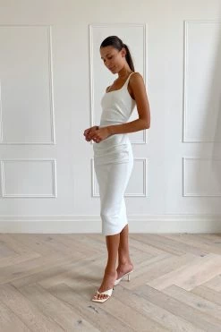 Bec And Bridge Bec And Bridge Bec & Bridge Elroy Tuck Midi Dress Ivory