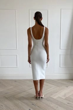 Bec And Bridge Bec And Bridge Bec & Bridge Elroy Tuck Midi Dress Ivory