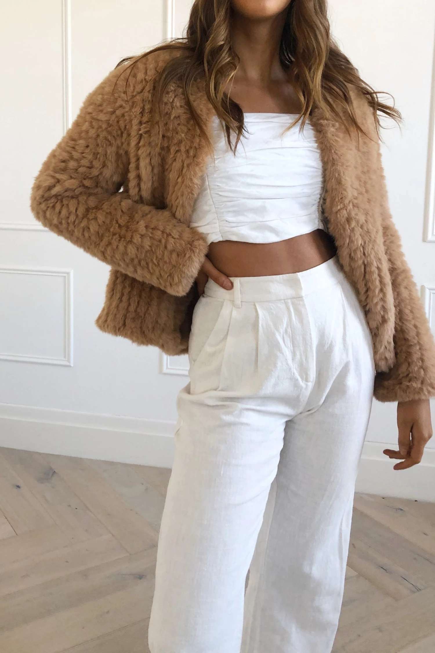 San Sloane Claudia Faux Fur Jacket Toffee 4 San Sloane Claudia Faux Fur Jacket Toffee