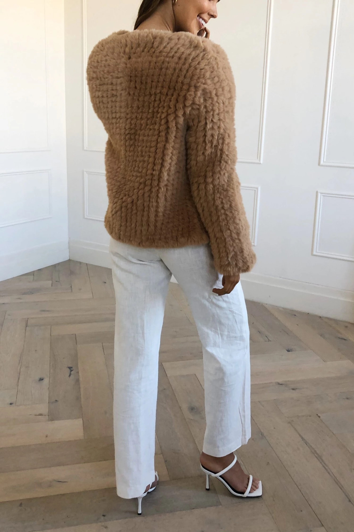 San Sloane Claudia Faux Fur Jacket Toffee 8 San Sloane Claudia Faux Fur Jacket Toffee