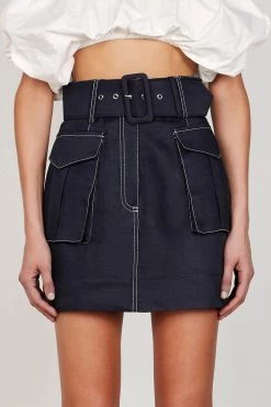 Shona Joy Ellington Utility Mini Skirt Ink