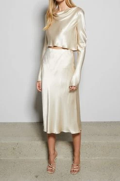 Bec And Bridge Sylvie Midi Skirt Oyster