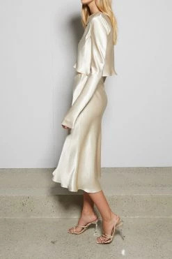 Bec And Bridge Sylvie Midi Skirt Oyster