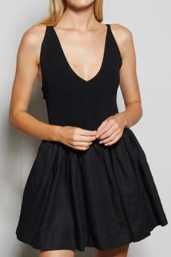 Bec And Bridge Bobbie V Neck Top Black