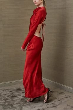 Bec And Bridge Aubrey LS Midi Dress Crimson 13 Bec And Bridge Aubrey LS Midi Dress Crimson