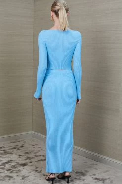 Bec And Bridge Eden Pleated Maxi Skirt Azure