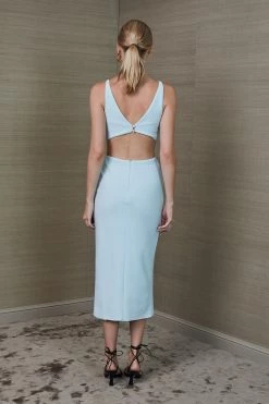 Bec And Bridge Scout Midi Cut Out Dress Cool Mint