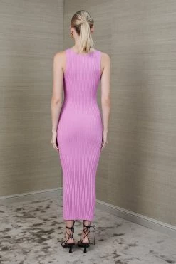 Bec And Bridge White Water Midi Dress Pink