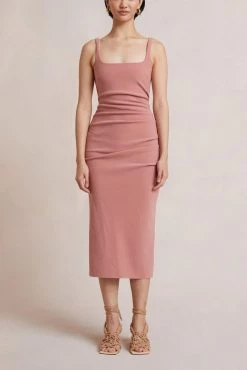 Bec And Bridge Livania Midi Dress Grapefruit