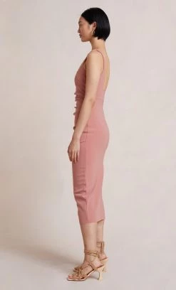 Bec And Bridge Livania Midi Dress Grapefruit