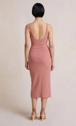 Bec And Bridge Livania Midi Dress Grapefruit