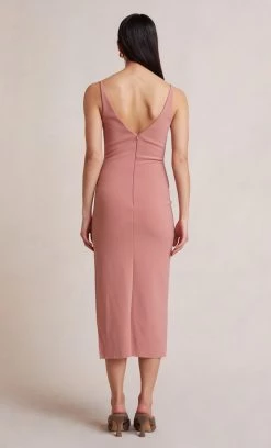 Bec And Bridge Livania Cut Out Midi Dress Grapefruit