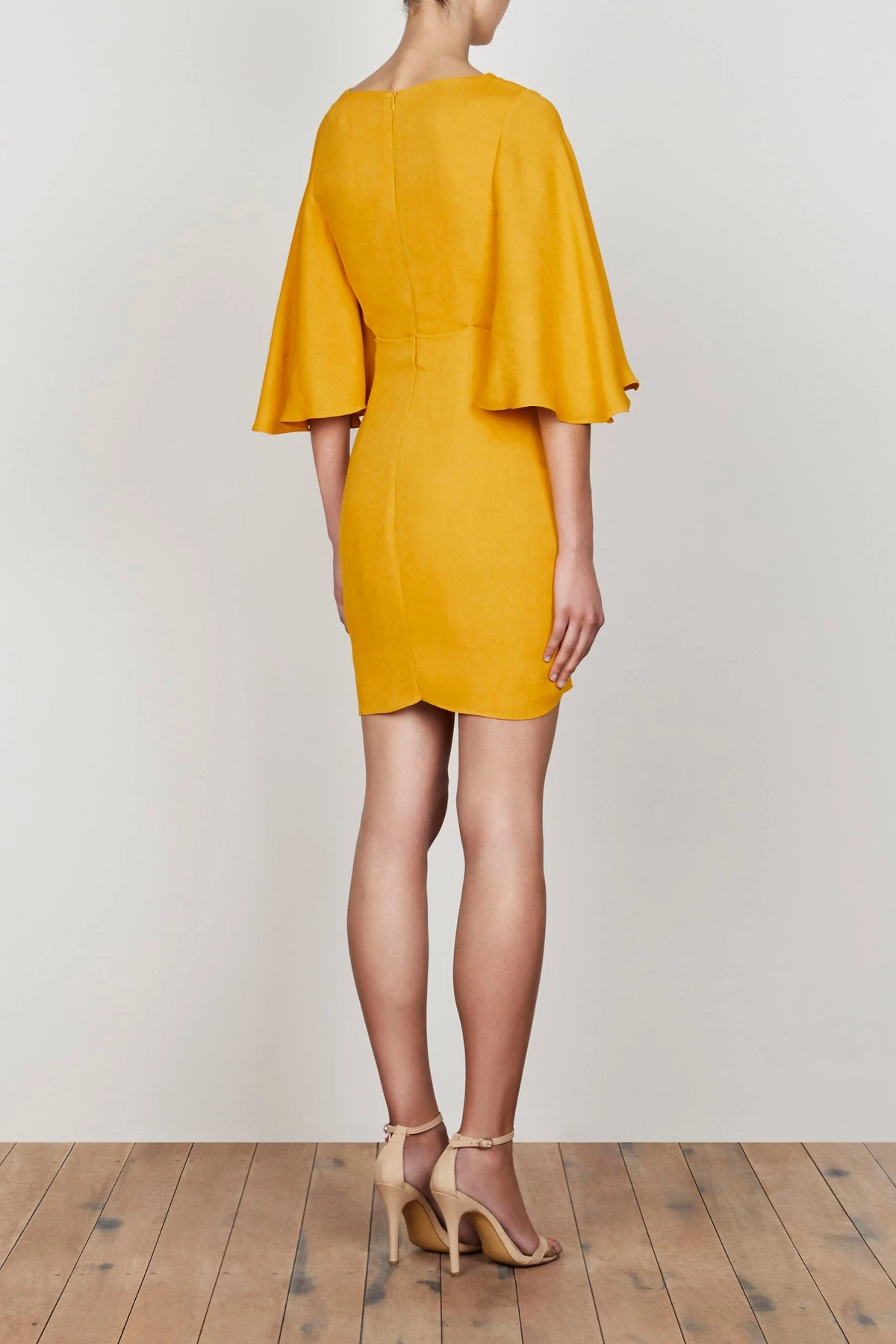 Shona Joy Lautner Tie Front Mini Saffron 6 Shona Joy Lautner Tie Front Mini Saffron