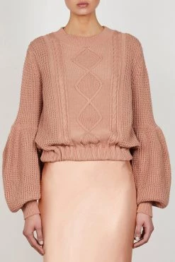 Shona Joy Seidler Balloon Sleeve Blouson Knit