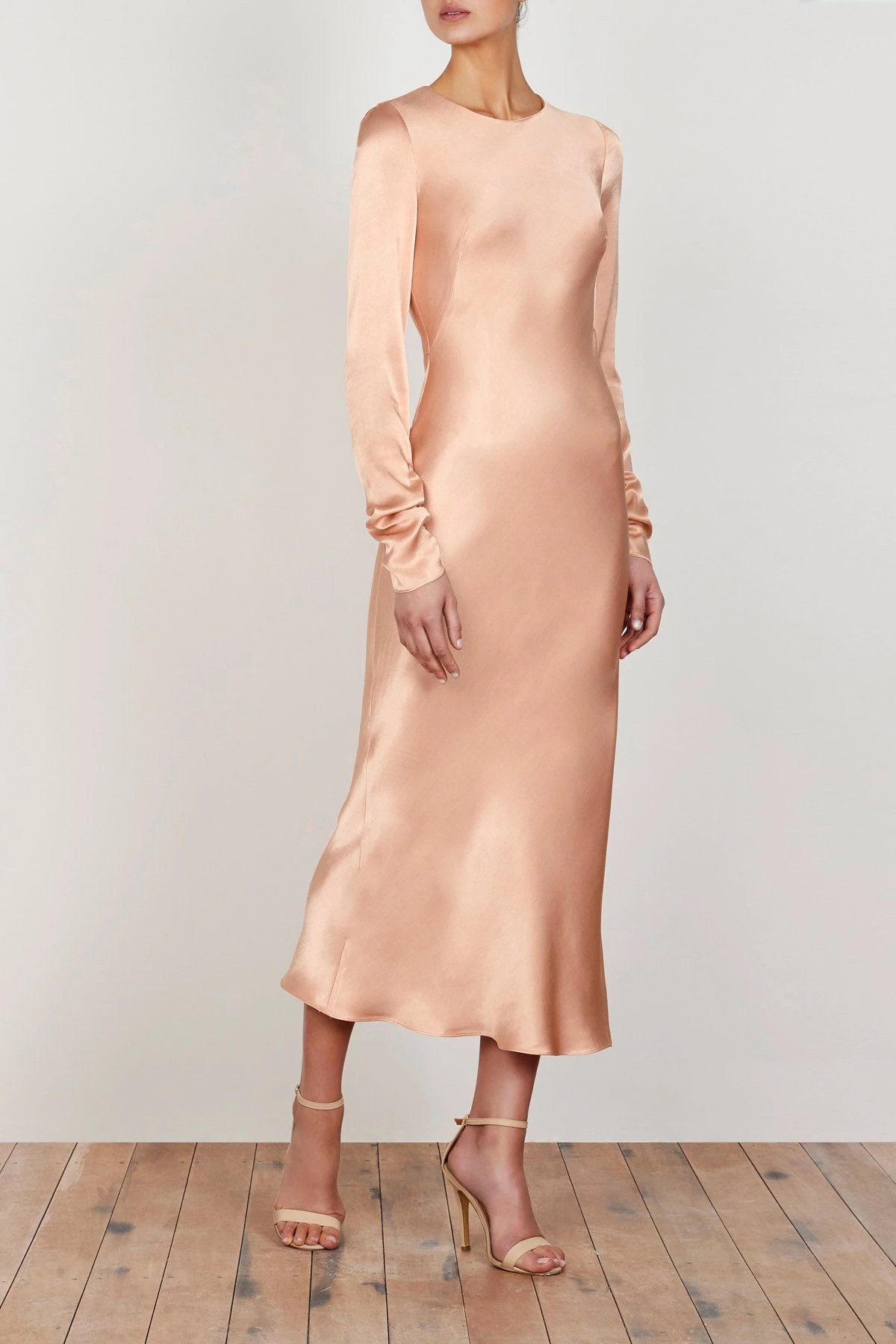 Shona Joy Wright Long Sleeve Bias Midi 4 Shona Joy Wright Long Sleeve Bias Midi