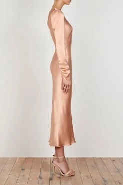 Shona Joy Wright Long Sleeve Bias Midi 9 Shona Joy Wright Long Sleeve Bias Midi