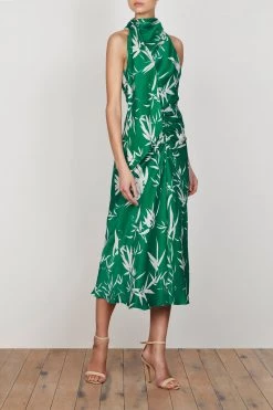 Shona Joy Ellis Scarf Neck Midi Dress