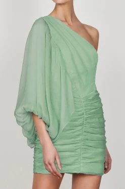 Shona Joy Desi One Shoulder Ruched Mini