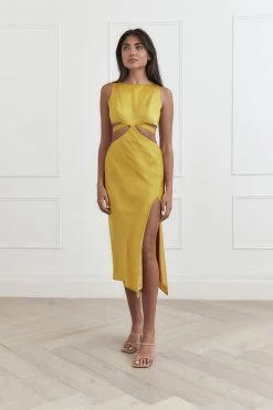 San Sloane Simone Midi Dress Sunshine