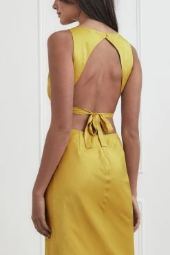 San Sloane Simone Midi Dress Sunshine