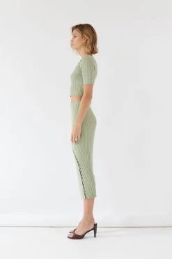 Sovere Swerve Knit Top Winter Green