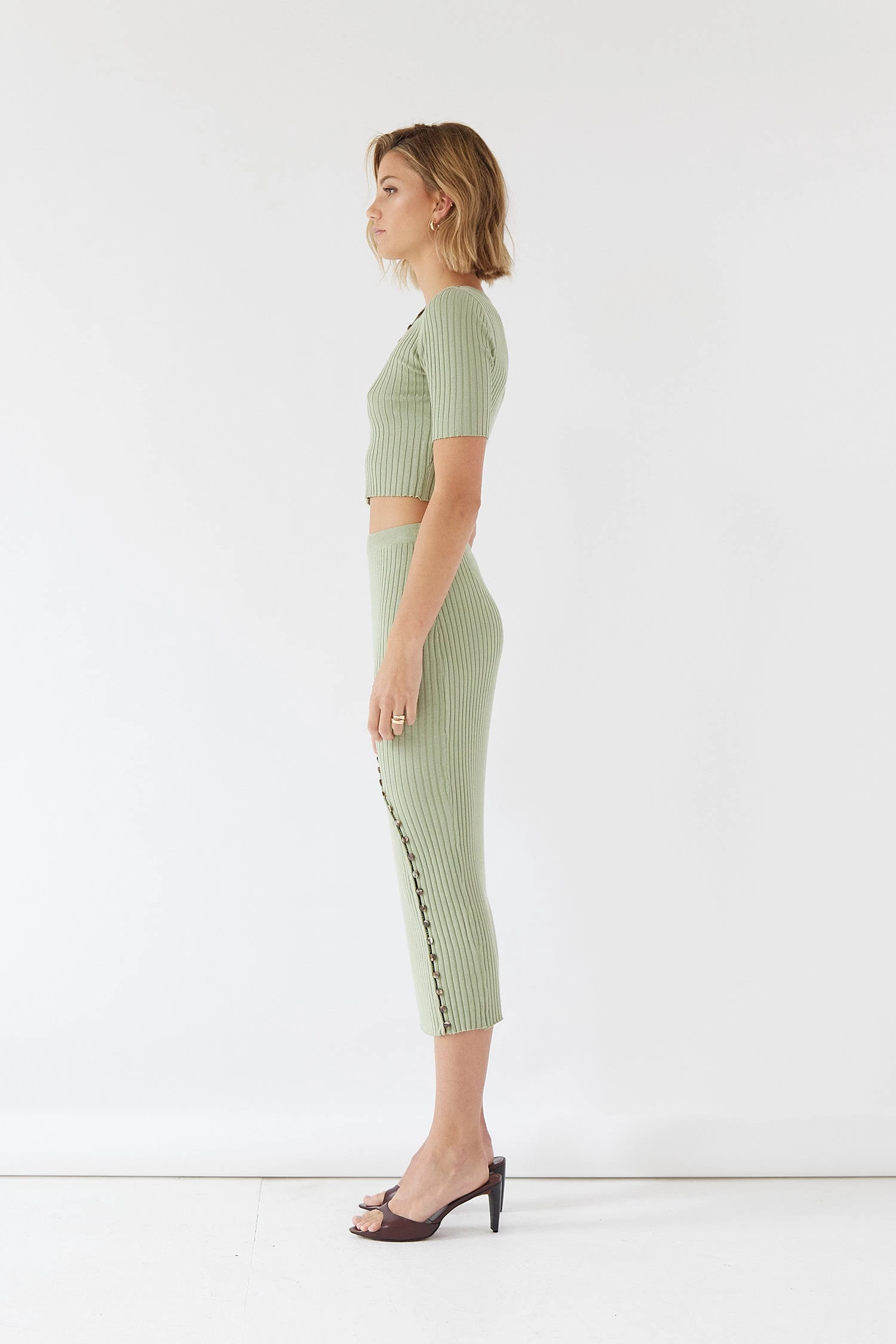 Sets Sovere Swerve Knit Midi Skirt Winter Green 4 Sets Sovere Swerve Knit Midi Skirt Winter Green