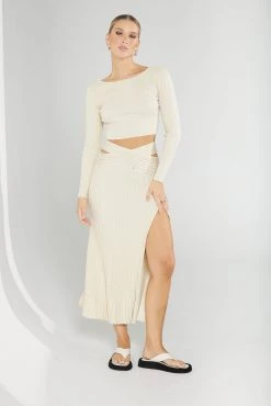 Sets Sovere Honour Reversible Knit Top Sand